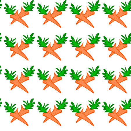 carrot. Doodle illustration of carrots. Image for postcards and scrapbooking. seamless patternの写真素材