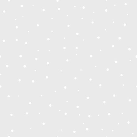 Seamless winter pattern. White random snowflakes on a neutral sky background. Minimalistic Vector holiday illustration for wallpapers, posters, wrapping paper, textileのイラスト素材