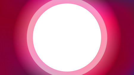 Abstract viva magenta color vector banner. Blurred saturated red pink gradient background. Bright fuchsia smooth spots. Liquid stains with a circle for your text. Vector stock backdrop illustrationのイラスト素材