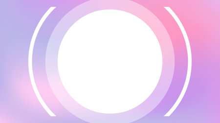 Abstract light pink color vector banner. Blurred purple violet gradient background. Bright smooth spots. Liquid stains with a circle for your text. Vector lilac clouds stock illustrationのイラスト素材