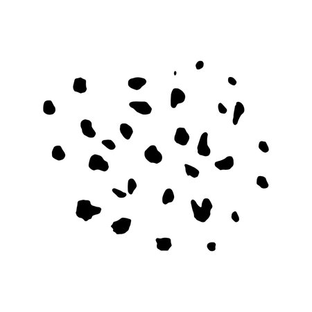 Vector grunge round brush. Black stroke, stain, ink, dry brush image. Dirty artistic hand-drawn element isolated on white background. Circle paintbrush touch, smear, blot, dot. vector illustrationのイラスト素材