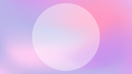 Abstract light pink color vector banner. Blurred purple violet gradient background. Bright smooth spots. Liquid stains with a circle for your text. Vector lilac clouds stock illustrationのイラスト素材