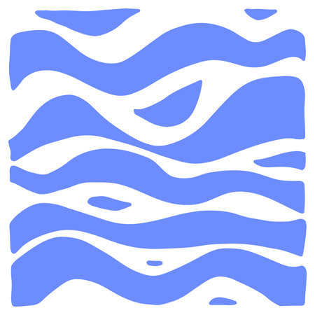 Abstract striped banner. Hand drawn stripes on white background. Wave lines tiles can be used as a pattern. Sea, ocean, water texture. Vector illustration for prints, decoration, interior postersのイラスト素材