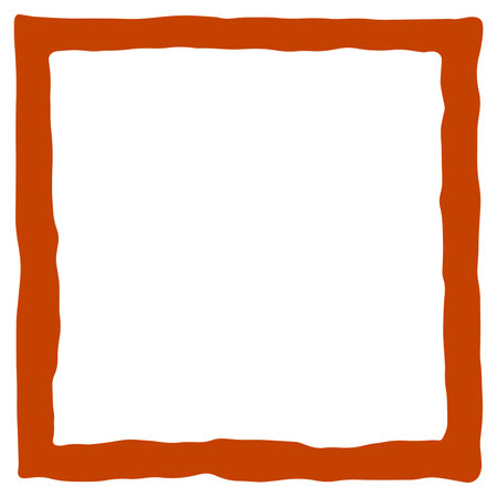 abstract frame banner. Hand drawn square on white background. Boho border tiles can be used as a pattern. Torn edge texture rectangles. Vector illustration for prints, decoration, interior postersのイラスト素材