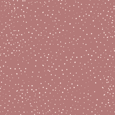 Seamless abstract polka dot pattern. Dusty hand drawn drip points on rose background. Stone terrazzo texture, ink blots stain, grain, paint splash, spray effect. Vector grunge splattered illustrationのイラスト素材