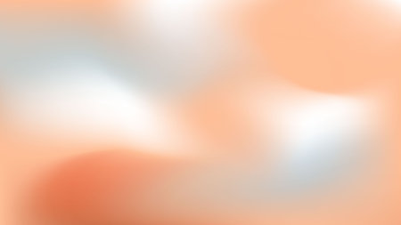 Abstract peach fuzz color vector banner. Blurred blue fresh orange delicate gradient background....