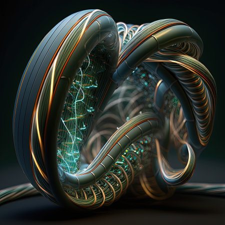 3d illustration of abstract geometric composition,digital art works. Computer generated graphics.の素材