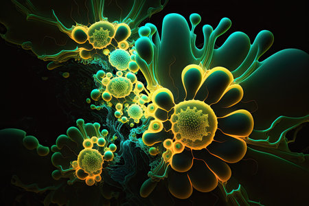 3D illustration of abstract fractal composition,digital art works.の素材