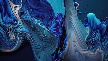 Abstract blue and white marble background. Digital painting. 3d renderingの素材