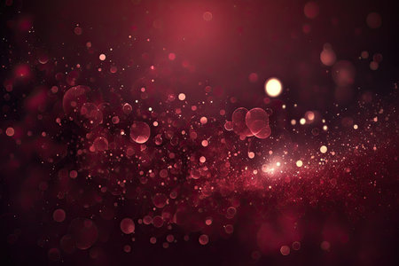 abstract red bokeh background with glitter defocused lights and starsの素材