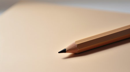 Pencil on the blank paper, close-up of a pencilの素材