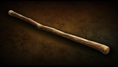 Baseball bat on grunge background. 3d render illustration.の素材