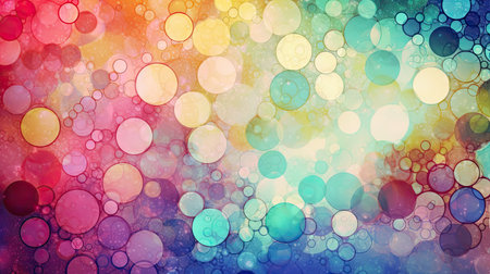 abstract colorful bokeh background, abstract background with circles.の素材