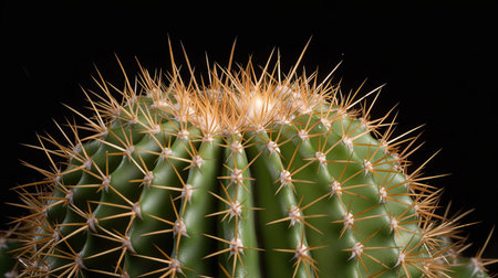 Close up of Golden Barrel Cactus (Golden ball cactus)の素材