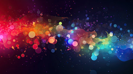 abstract background with bokeh defocused lights, vector illustrationの素材