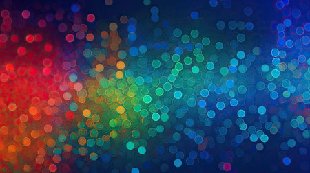 Abstract background with bokeh defocused lights. Colorful circles.の素材