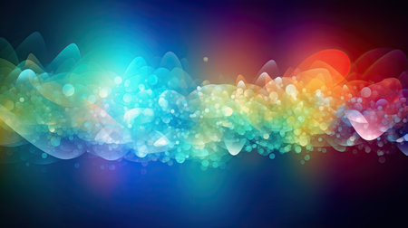 Abstract colorful background with bokeh defocused lights. Vector illustration.の素材