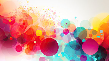 abstract background with colorful bokeh circles, vector illustration.の素材