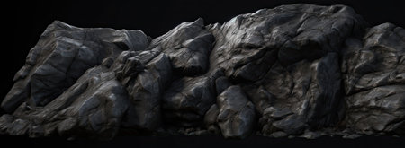 Black stone texture background. 3d rendering, 3d illustration.の素材