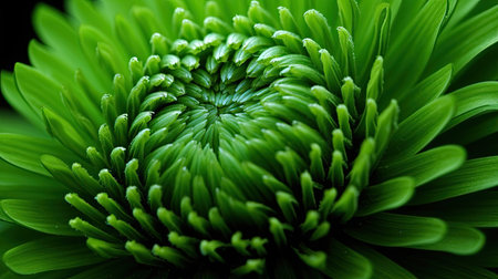 Green chrysanthemum close-up. Nature background.の素材
