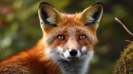 Portrait of a red fox (Vulpes vulpes)の素材