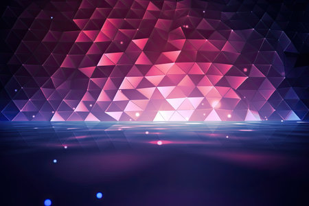 Abstract polygonal background. Futuristic style. 3d renderingの素材