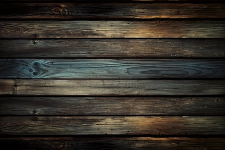 Old wooden background or texture. Wooden planks with natural patterns.の素材