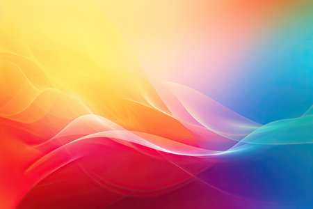 abstract background with smooth lines in yellow, orange and pink colorsの素材