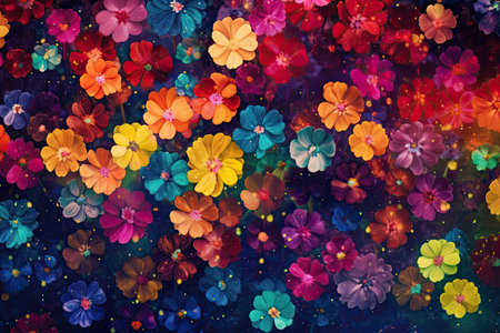 Colorful flowers background. Colorful floral background. Flower background.の素材
