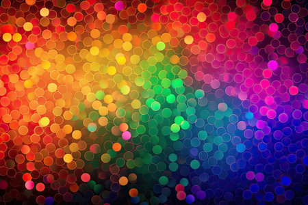 Abstract colorful bokeh lights background. Christmas and new year conceptの素材