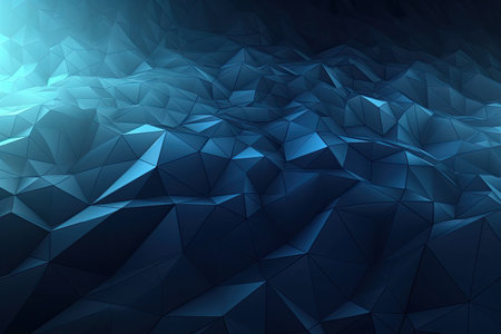 Abstract blue polygonal background. Triangular low poly background.の素材