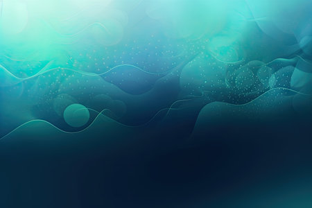 abstract blue background with some smooth lines in it and some bubblesの素材
