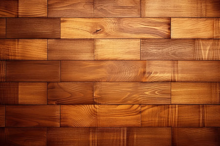 Wooden wall background or texture. Floor surface with natural pattern.の素材