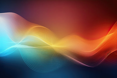 Abstract colorful background with wave lines. Vector illustration. Clip-artの素材