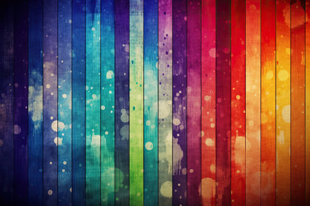 Colorful abstract background with stripes and stars in grunge style.の素材
