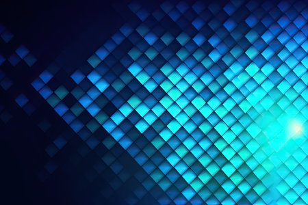 Blue abstract geometric background with squares. Vector illustration for your design.の素材