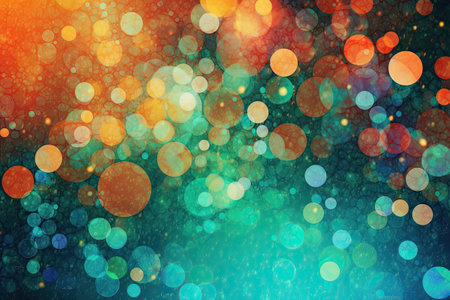 abstract background bokeh circles for Christmas and New Year holidaysの素材