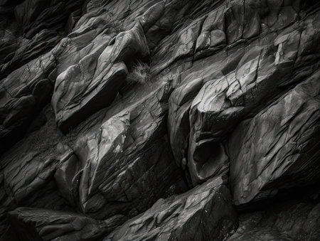 Black and white rock texture. Abstract background and texture for design.の素材