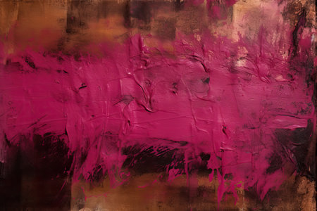 abstract background painting with pink and black colors and brushstrokesの素材