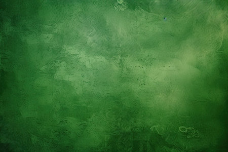 Green grunge textured background with spots of paint and stains.の素材