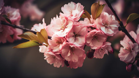 cherry blossom in spring, retro toned, shallow depth of fieldの素材