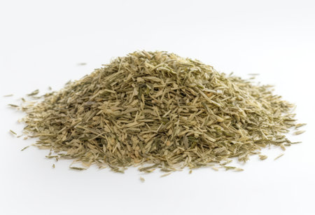 Dried rosemary herb on white background. Herbal medicine.の素材