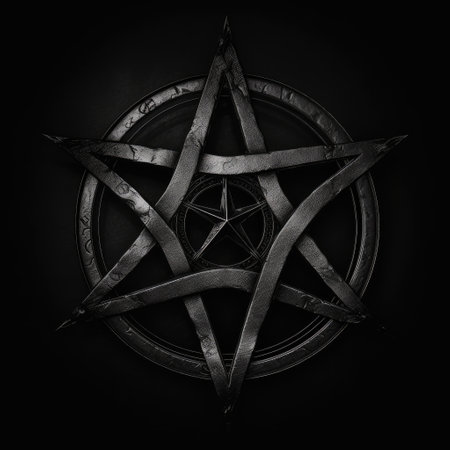 Black metal pattern on a dark background. 3d rendering. Computer digital drawing.の素材