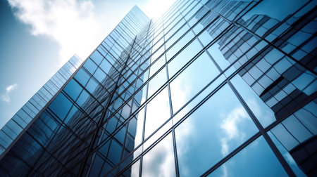 Modern office building. Business concept for real estate and corporate construction.の素材
