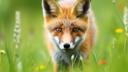 Close up of a red fox (Vulpes vulpes)の素材