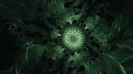 Abstract fractal. Fractal art background for creative design. Decoration for wallpaper, desktop, poster, cover booklet. Print for clothes, t-shirt. Creative illustration for designの素材