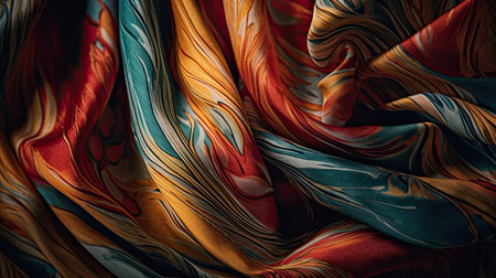 Fabric silk texture. tissue, textile, cloth, fabric, material, texture. photo studioの素材