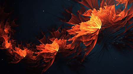 Abstract fractal. Fractal art background for creative design. Decoration for wallpaper, desktop, poster, cover booklet. Print for clothes, t-shirt. Creative illustration for designの素材