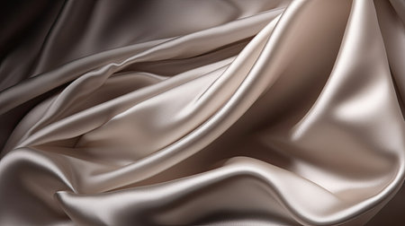 Smooth elegant brown silk can use as wedding background. In Sepia toned. Retro styleの素材