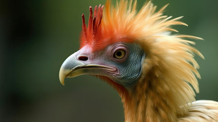Portrait of a red-headed vulture, close-upの素材